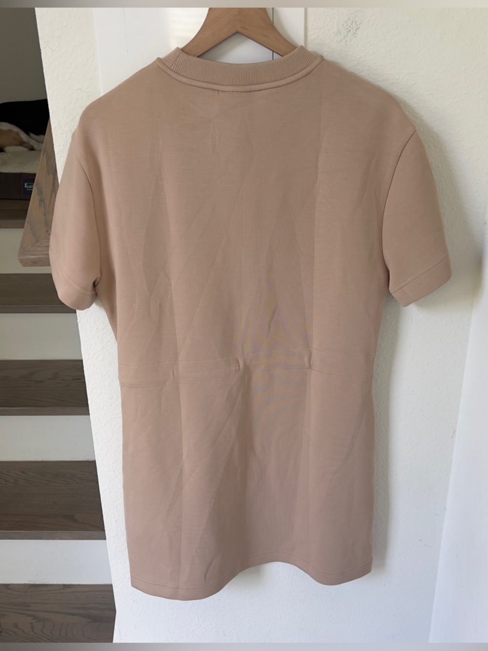 Varley The Maple Mini Dress 2.0 Cinched Waist - Light Taupe / Tan - Small - NWT - Picture 4 of 4